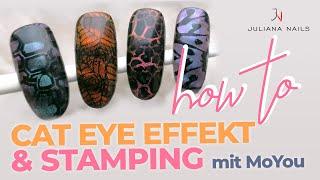 Cat Eye Effekt & Stamping mit MoYou - Nageldesign Tutorial #juliananails #welovegellack #nailart