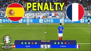 SPAIN vs FRANCE - Penalty Shootout | UEFA Euro 2024 - Semi - Final | PES Gameplay