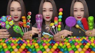 Satisfying candy and lollipop Asmr eating with sweet sound mukbang #mukbang #eating #candy