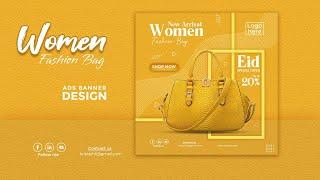 How to Design Ladies Bag for Ads | Social Media Ads Banner | Photoshop CC