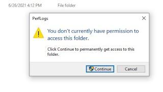 You Don't Currently Have Permission To Access This Folder