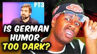 EXTREMELY DARK GERMAN HUMOR | AMERICAN REACTS TO VOLKER PISPERS HISTORY OF THE USA AND T3RR01SM PT3