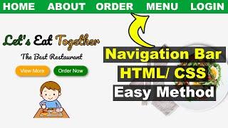 How to create a navigation bar in HTML and CSS, Online Food Ordering Website using PHP ,Web deve