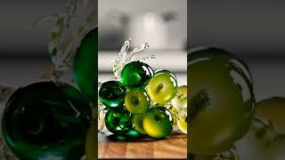 Slicing Green Glass Grapes  | Crystal Seeds, Slow Motion ASMR | Sweet Life 4K