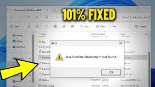 java Runtime Environment not found in Windows 11 / 10 / 8 / 7 - How To Fix JRE NOT FOUND Error ️