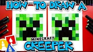 How To Draw A Minecraft Creeper Face