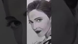 Pencil sketch of deepika padukone.. ️#artwork #sketchartwork #sketching #pencilportrait