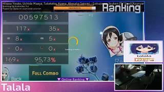 talala liveplay and get achevement \\ Gokujo. no Jouken (TV Size) [Azunyan's Extra]+HDDT 95.73% FC