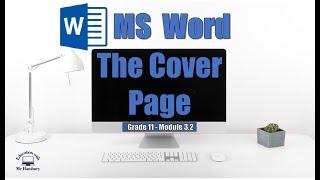 How to create a Cover Page in MS Word