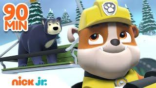 Rubble's Snow Rescues & Adventures! w/ PAW Patrol Everest | 90 Minute Compilation | Rubble Official