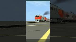 ТЭП70 с пригородным поездом Бурятинский  - Тимофеевка #trainz #чс4т #ржд