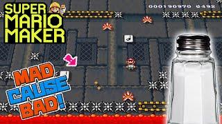 MAD CAUSE BAD?! - Super Mario Maker - Super Expert No Skip with Oshikorosu