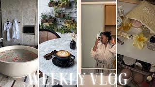 Weekly Vlog - luxurious spa date , new fall coffee drink Greek salad recipe and more