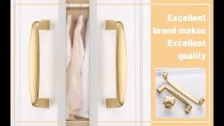 Use Brushed Brass Cabinet Hardware to Refresh Your Kitchen | Goldenwarm