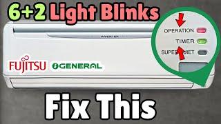 How to Fix Fujitsu Mini Split AC Operation & Timer Blinks (6+2 Combo)