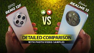 Oppo reno 12F vs Realme 12 Detailed Comparison - Same Design but konsa zyada acha hai ?