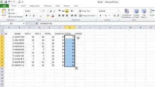 HOW TO GRADE STUDENTS USING MICROSOFT EXCEL 2018