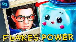 Como fiz uma thumbnail estilo FLAKES POWER de Fortnite!