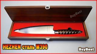 ЛУЧШИЕ КУХОННЫЕ НОЖИ с АЛИЭКСПРЕСС | Кухонный нож HEZHEN Chef Knife сталь BÖHLER M390 | ОБЗОР и ТЕСТ