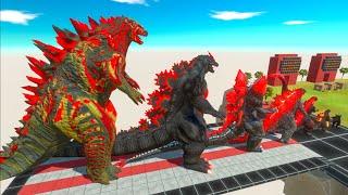 EVOLUTION of Bloody Godzilla 2014 Size Comparison VS Dark Skull Godzilla + Kong + Gigan + Megalon