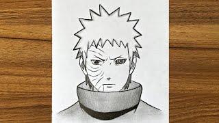 How to Draw Obito Uchiha || How to draw anime step by step || Easy drawing ideas for beginners