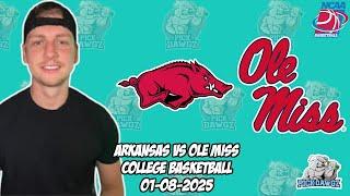 Ole Miss vs Arkansas 1/8/25 Free College Basketball Picks and Predictions | NCAAB Pick