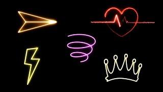 Neon Animation Black Screen Best 6 Glowing Neon Effects Free To Use | Neon Effect Pack