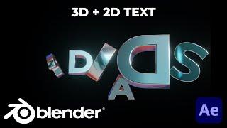 3D Shiny Text Animation - Blender 3D + After Effects Tutorial | Motion Graphics Tutorial