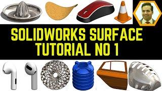 SolidWorks Surface Modeling Tutorial #1 | Beginner's Guide