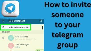 How to invite someone to your telegram group