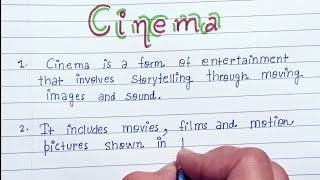 10 lines on Cinema in English|Essay on Cinema  in English|Few lines on Movies|Essay on Movies