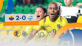 ECUADOR vs. URUGUAY [2-0] | RESUMEN | CONMEBOL SUB17 FEMENINA 2025