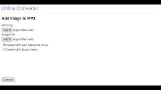 Online ConverterAdd Image to MP3 - This free tool