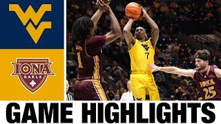 West Virginia vs Iona Highlights | NCAA Men's Basketball | 2024 College Basketball