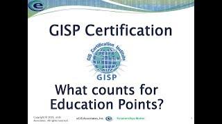 GISP Certification   Education Points What counts and how to calculate