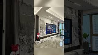 The latest ten suspended TV wall designs #wall #interiordesign #wallboard #buildingmaterials
