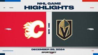 NHL Highlights | Flames vs. Golden Knights - December 29, 2024