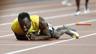 Usain Bolt's final race ends in pain after injury