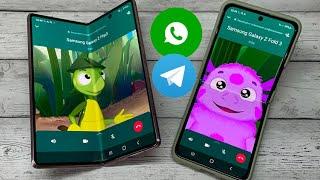 Incoming WhatsApp/Telegram Calls ToP Samsung Galaxy Z Fold2 and Z Flip3 5G/Android 12