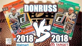 2018 Donruss Football Target Hanger Box vs Walmart Hanger Box