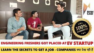 FRESHER ENGINEERS from Pune Got Placed an EV Startup | RVM CAD 100% Job Assistance for CAD Designers