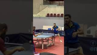Table Tennis, Forehand top spin training.