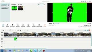 Как убрать зеленый фон в обычном хромакее в "Filmora"