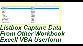 Listbox Capture From Other Closed Workbook Excell VBA Userform