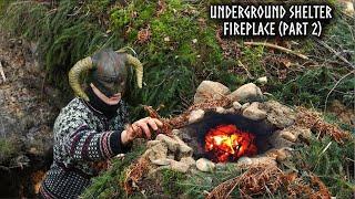 CHECK OUT MY FIREPLACE  Underground bushcraft shelter in Skyrim