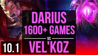 DARIUS vs VEL'KOZ (TOP) (DEFEAT) | 1600+ games, 2 early solo kills | EUW Diamond | v10.1