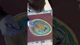 Wrecked ring pours are such a joy #fluidartist #art #painting #paint #acrylic #pourpainting #fyp