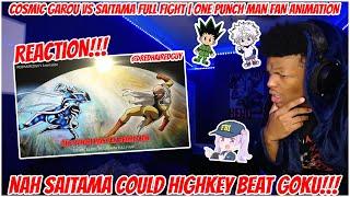 COSMIC GAROU VS SAITAMA FULL FIGHT | One Punch Man FAN ANIMATION | REACTION!!!