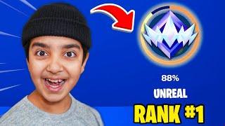 Kid Plays Ranked Fortnite... (UNREAL RANK!)