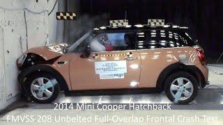 2014-2022 Mini Cooper Hatchback (F56) FMVSS 208 Unbelted Full-Overlap Crash Test